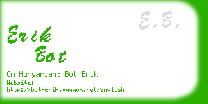 erik bot business card